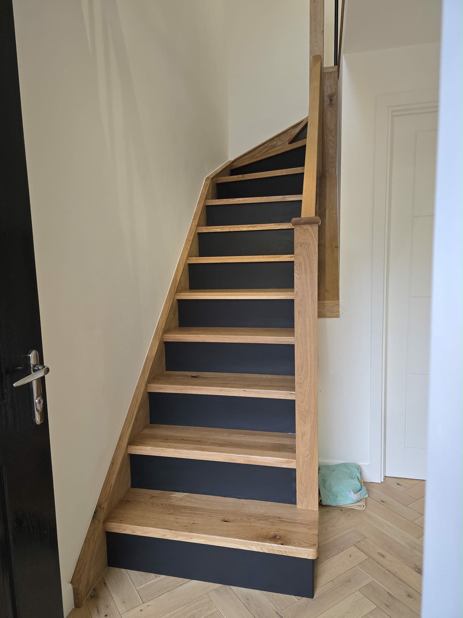 Solid wood stair treads and overlays 10 — installed by MarJoinery